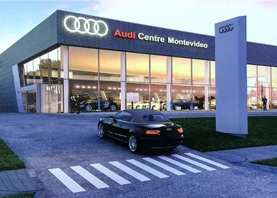 Uruguay Steel structure Audi 4S showroom/exhibition hall